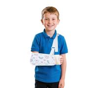 Eslinga de brazo infantil - Estabilizador de apoyo para lesiones de muñeca/codo/hombro, ajuste sin costuras para manos izquierda y derecha (arco iris, L)