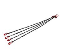 Eslinga de Cadena de 4 Torones, 2 M Colgador de Cadena 4T con Gancho Acortador Colgador de Cadena para Grúa Cadena Forestal Cadena de Trituración, para Operaciones de Elevación en