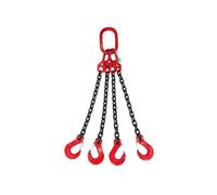 Eslinga de Cadena de elevación con Cuatro Ganchos, Anillo Separador, grúa viajera, Gancho de grúa, Cadena de Acero Feroz de Grado G80(5T 2M Four Legs)