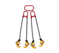 Eslinga de cadena de elevación de acero con cuatro cadenas, gancho de barril de alta resistencia, capacidad de carga de 1000 kg, for almacén industrial.(Style 2)