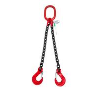 Eslinga de cadena de elevación resistente con ganchos, diseño de 2 patas para un manejo seguro de la carga y elevadores de motor