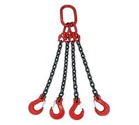 Eslinga de cadena, Eslinga de cadena, 1T-2Ton Abrazadera elevadora de tambor de 4 garras Cubo Barril Tanque de aceite Can Eslinga de cadena Herramientas de reparación de neumáticos(40020010-50 2T 1M)