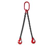 Eslinga de cadena, Eslinga de cadena, 2Ton-11Tonx0.5-4M Dos patas Elevador de cadena de 2 garras for elevador de tambor Abrazadera Cubo Barril Tanque de aceite Can Eslinga de cadena(2TONX1.5M)