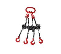 Eslinga de cadena, Eslinga de cadena, cadena de elevación de manganeso G80 Ganchos de elevación Grúa de eslabones de acero y cadena Eslingas de esparcidor de cadena de cuatro patas colgantes(10MM)