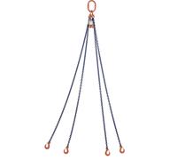 Eslinga de cadena GK10, de 4 ramales, carga máx. 3000 kg, grosor de la cadena 6 mm, con acortamiento, longitud útil 4 m