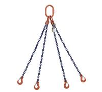 Eslinga de cadena GK10, de 4 ramales, carga máx. 8000 kg, grosor de la cadena 10 mm, longitud útil 2 m