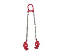 Eslinga de elevación de 2T y 0,5 m, Dos Patas, Elevador de Cadena de Dos Garras for bidones, Pinzas, Cubos, barriles, Tanques de Aceite, latas, eslingas de Cadena, Herramientas de elevación