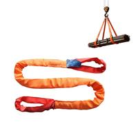 Eslinga de elevación de cincha de poliéster, Capacidad de Carga Vertical de 5 T, Correas de elevación para grúas y manipulación de Cargas Pesadas, para fábricas, almacenes(5m)