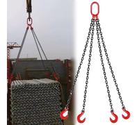 Eslinga de elevación resistente con cadena y ganchos, elevador de tambor de 2 toneladas for elevación de motor y manipulación de barriles(0.5 m/1.64 ft(2T/4409LBS))