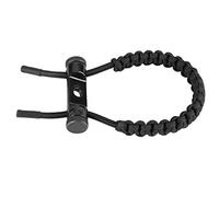 Eslinga de mu?eca con Tiro con Compuesto de Cuero Duradero Ajustable de 1 Pieza Arquer¨ªa[Negro]