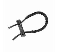 Eslinga de Muñeca de Tiro con de Alta Resistencia, Correa Trenzada de Poliéster, Cordón de Agarre Cómodo, Tamaño Ajustable para Arcos Compuestos, Hombres y Mujeres (Black)