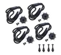 Eslinga de nailon con cordón para estante para paquetes | Polipropileno+IPV Negro(4pcs)