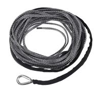 Eslinga Reemplazo de Emergencia for Camiones y Barcos 7mm x 15m, 9300lbs, 12 Hilos, Accesorios for Exteriores Coche, Cable Cuerda sintética(Grey)