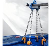 Eslingas de Carga Elevador De Tambor Con Cadena De 2/4 Vías, 1 Tonelada/2200 Libras, Colgador De Tambor De 55 Galones Con Ganchos De Bloqueo Con Resorte,(D-Load 2Ton/4400LBS-4leg)