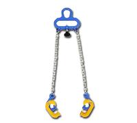 Eslingas de Carga Elevador De Tambor Con Cadena De 2/4 Vías, 1 Tonelada/2200 Libras, Colgador De Tambor De 55 Galones Con Ganchos De Bloqueo Con Resorte,(C-Load 1Ton/2200LBS-2leg)