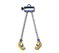 Eslingas de Carga Eslinga De Cadena Para Elevación, Elevador De Bidones Con Gancho De Aparejo, Herramienta De Elevación De Bidones(B-Load 1Ton/2200LBS-2leg)