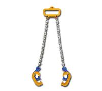 Eslingas de Carga Eslinga De Cadena Para Elevación, Elevador De Bidones Con Gancho De Aparejo, Herramienta De Elevación De Bidones(A-Load 1Ton/2200LBS-2leg)
