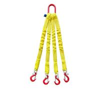 Eslingas de elevación con ganchos, eslinga de cuatro patas de poliéster para remolque de carga en puertos y fábricas.(2.5m)