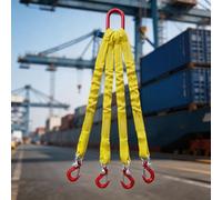 Eslingas de elevación con Ganchos, Eslinga de Cuatro Patas, Eslinga de poliéster, para Motores y grúas (22 046 LB)(4m)
