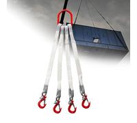 Eslingas de elevación de poliéster de Alta Resistencia, Eslinga de Cinta de Cuatro ramales con Gancho, Capacidad de 22,046 lbs, para Motores y Camiones.(5M/196.8in)