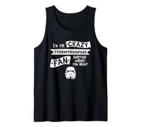 Eslogan de Stormtrooper Helmet I'm The Crazy Fan Camiseta sin Mangas
