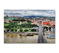 Eslovaquia Bratislava - Rompecabezas de 1000 piezas, juego de arte de viaje, recuerdo de madera