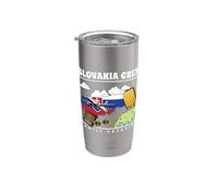 Eslovaquia Crew Family Vacation Tour Viaje Viaje Coincidencia Vaso térmico de acero inoxidable de doble pared