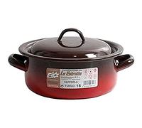 Esmaltaciones La Estrella Fuego - Cacerola esmaltada con Tapa, 18 cm, 1,8 L
