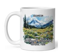 Esmaltada Taza cerámica Parque Nacional del Monte Rainier Original Taza de motivo familiar 330ML para Regalo de aniversario,Regalo de san Valentín,Regalo de navidad,Regalo para profesores