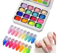 Esmaltado en Gel Set de 16 Colores para Manicura con Tapping