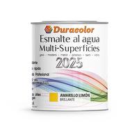 Esmalte al Agua Multi Superficie - Color Amarillo Limón - 750 ml - Acabado Brillante - Sin Olor - Resistente a Golpes, Roces y Manchas - Acción Antioxidante y de Rápido Secado - Duracolor