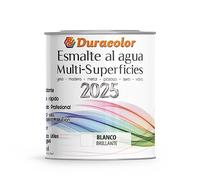 Esmalte al Agua Multi Superficie - Color Blanco - 2.5 Litros - Acabado Brillante - Sin Olor - Resistente a Golpes, Roces y Manchas - Acción Antioxidante y de Rápido Secado - Duracolor