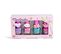 MARTINELIA - Kit de manicura para niños - Juego de 4 esmaltes de uñas a base de agua para niños - 4 esmaltes de uñas y anillos para niñas - Sin toxinas - Caja de regalo para niñas