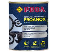 Esmalte antioxidante directo sobre óxido FORJA. Negro. 750 ML. Pintar sobre hierro y óxido sin necesidad de imprimación. PROANOX.