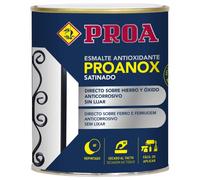 Esmalte antioxidante directo sobre óxido. SATINADO. Aluminio RAL 9006. 750 ML. Pintar sobre hierro y óxido sin necesidad de imprimación. PROANOX.