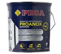 Esmalte antioxidante directo sobre óxido. SATINADO. Verde Prado Ral 6001. 4 L. Pintar sobre hierro y óxido sin necesidad de imprimación. PROANOX.