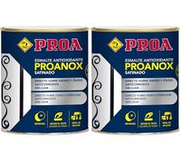 Esmalte antioxidante directo sobre óxido. Verde inglés RAL 6009. 250 ML. Pintar sobre hierro y óxido sin necesidad de imprimación. PROANOX. (Paquete de 2)