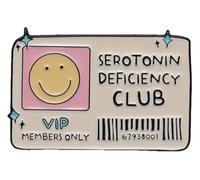 Esmalte Club de Lectores de Serotonina Deficiencia Pin - Regalo divertido del doctor, Klein, Metal no precioso