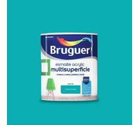 Esmalte de color Acrylic Multisuperficie (Verde Turquesa, Mate, 750 ml, Base de agua)