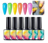 Esmalte De Gel 8ml 6 Unidades | Fluorescente Para Uñas Semitransparente - Secado Rápido Fluorescente Para Bodas Fiestas Reuniones Uso Diario Formal Casa Oficina