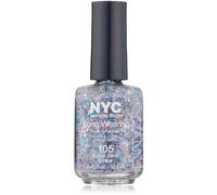 Esmalte de u?as de larga duraci?n NYC New York Color con purpurina plateada estrellada, 0,45 onzas l?quidas