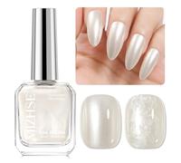 Esmalte de uñas blanco de nácar, secado rápido, esmalte de uñas, base de aceite, brillo brillante, sin lámpara UV, sin TPO HEMA libre, diseño de uñas DIY en casa, salón, 16 ml