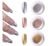 Esmalte de uñas cromado 3pcs esmalte de uñas de gel metálico 3 gramos de secado rápido esmalte de uñas metálico de gel de gel 3d duradero esmalte de gel cromado perfecto para el diseño de pintura de