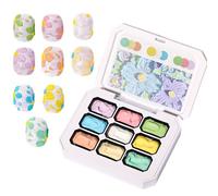 Esmalte de uñas de gel Arte - Gel de color para el diseño de uñas - 9 colores paleta para manicura modelado decoración dibujo mujeres y niñas