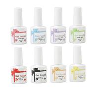 Esmalte de Uñas de Gel Botellas de Tamaño Completo, Juego de Esmalte de Uñas de Gel en Colores Pastel, 8 Colores DIY Soak Off UV LED Gel de Uñas Salón de Uñas Esmalte de Gel DIY