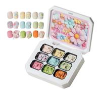 Esmalte de uñas de gel fijo, paleta de manicura de 9 colores, diseño fácil de llevar, larga duración para mujeres, niñas, salón de casa, extensión de vacaciones, consejos franceses, cumpleaños