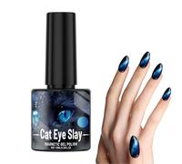 Esmalte De Uñas De Gel Magnético | Glitter Gelly Black Black Blue Magnetic Nail Gel - Gel De Uñas Imán De Secado Rápido Para Mujeres, Adultos, Familiares, Amigos, Hogar
