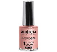 Esmalte de uñas de gel profesional de Andreia, 2 pasos y no requiere lámpara, larga duración y fácil de quitar, color de fusión H49 natural, tonos de nudos metálicos, tonos suaves rosa y rojo