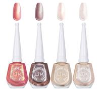 Esmalte De Uñas De Gel Semipermanente Perla, 4 Colores Efecto Perla Esmaltes Semipermanentes Kit Pintauñas Semipermanentes Uñas De Gel Para Novato Art Diy, 13ml