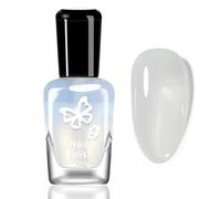Esmalte de uñas de secado rápido, capa superior no tóxica a base de agua, sin lámpara UV, esmalte de color resistente a chips de larga duración para arte de uñas (transparente)